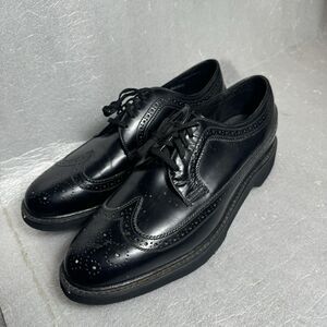 NICE Stuart McGuire Men’s 10 D Wingtip Dress Shoes Black Leather USA Oxford